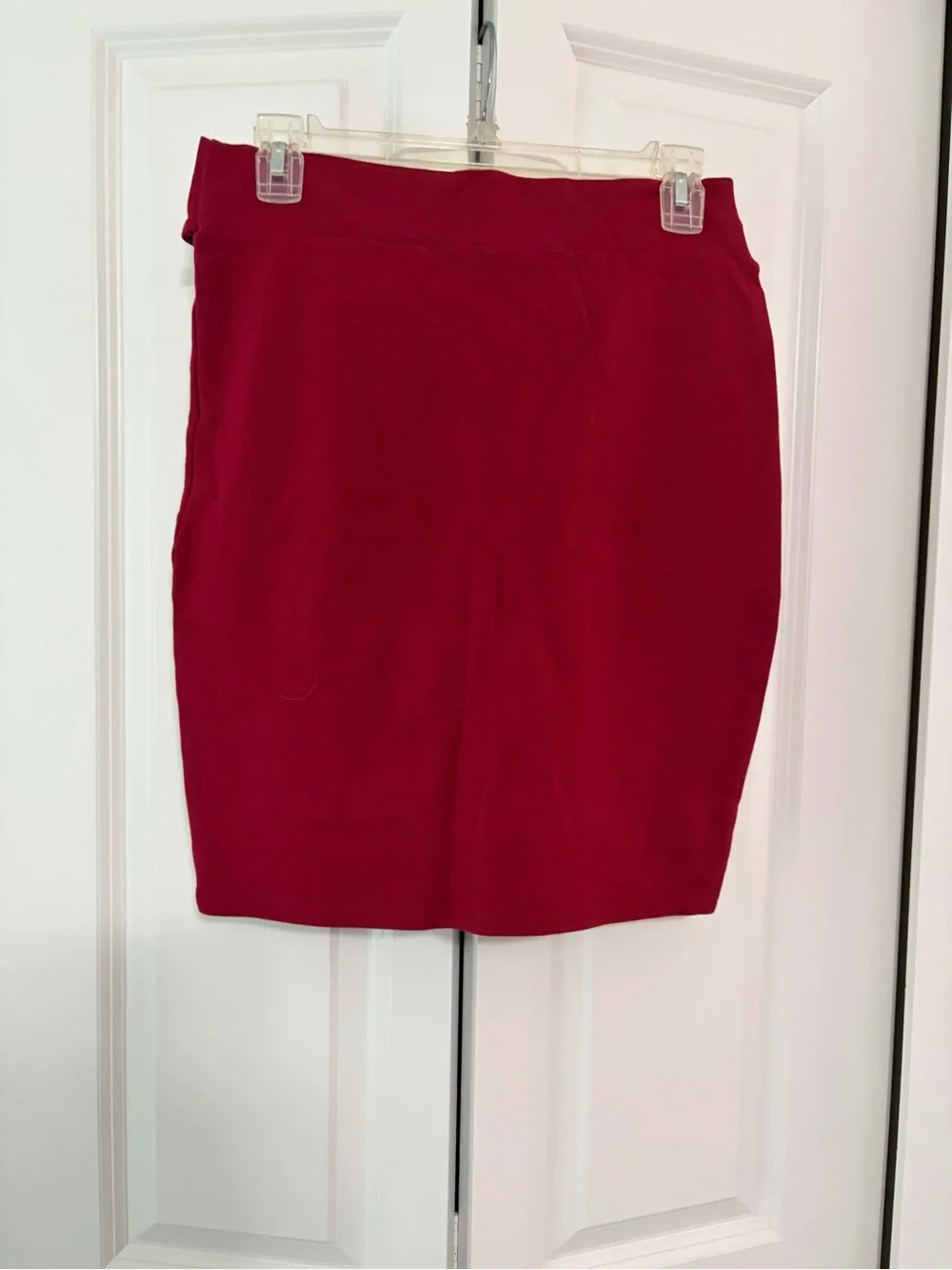 Tie-Waist Pencil Skirt - Burgundy
